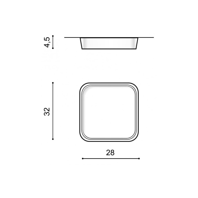 Plafonnier PIENZA LED 24W 3000K DIM - blanc 