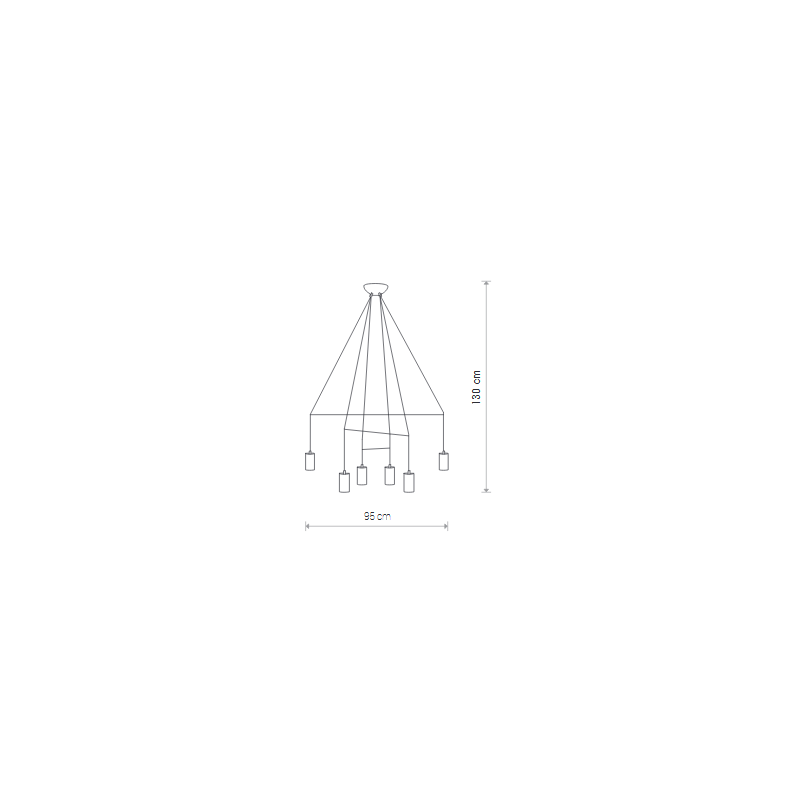 Suspension luminaire design Plafonnier IMBRIA VI GU10 - noir