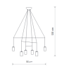 Suspension luminaire design Plafonnier IMBRIA VI GU10 - noir