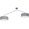 Luminaire Suspension HAWK VI 6xE27 - gris avec Abat-Jour