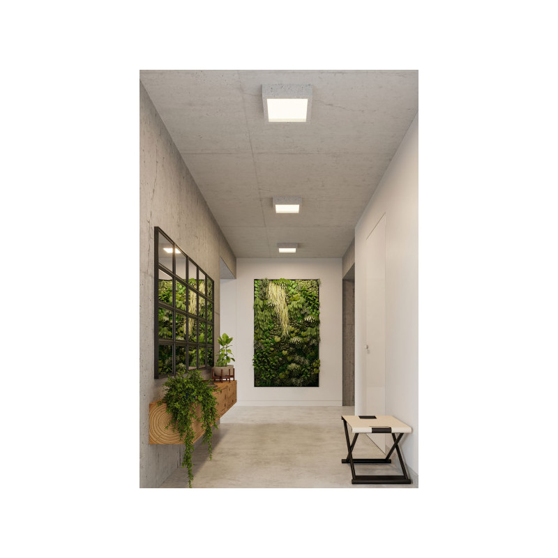 Plafonnier LED béton RIZA 18W 3000K - gris 