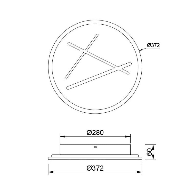 Plafonnier LED KENZO 30W 4000K - blanc 