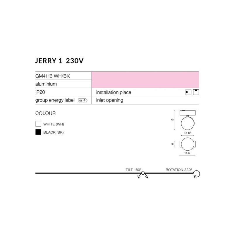 Réflecteur JERRY 1 1xGU10 ES111 230V - blanc 