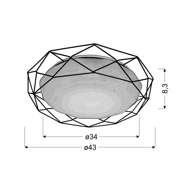 Plafonnier SVEN LED 24W 3000K - or / blanc 