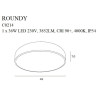 Plafonnier ROUNDY LED 36W 4000K IP54 DIM - noir 