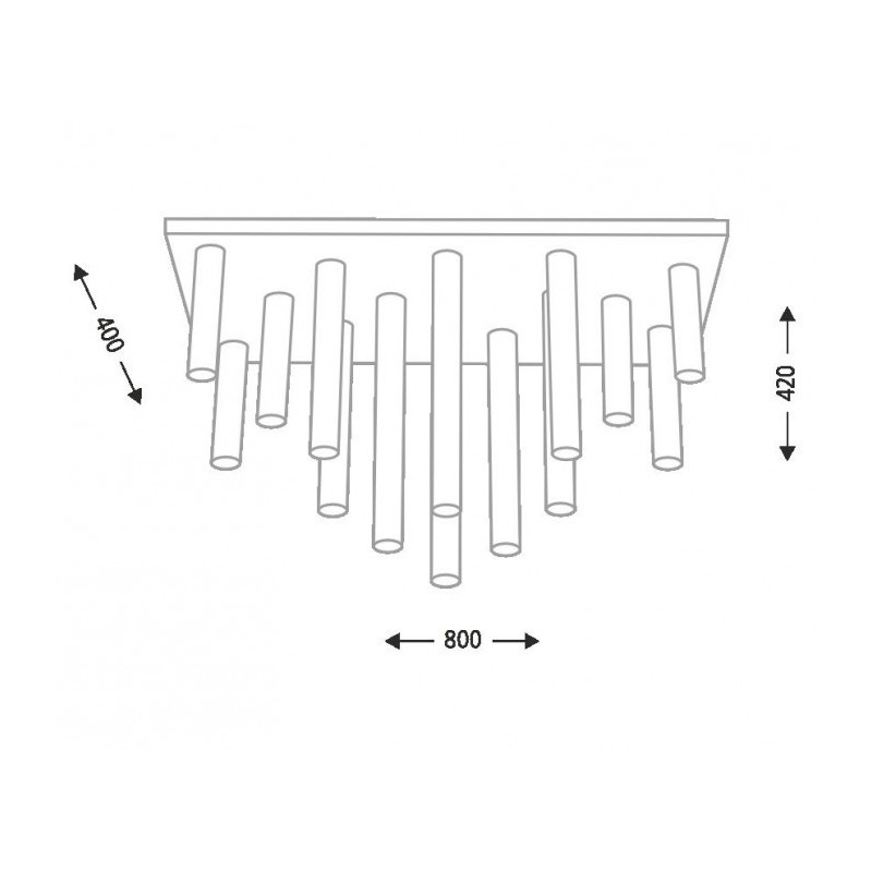 Plafonnier YABU 7170 14xGU10 - blanc 