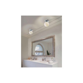 Applique ou plafonnier de salle de bain, Lumi, blanc, IP40, Ø38