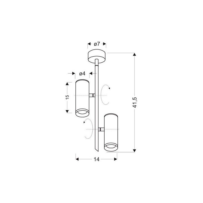 Plafonnier TUBA LED 10W 4000K - blanc 