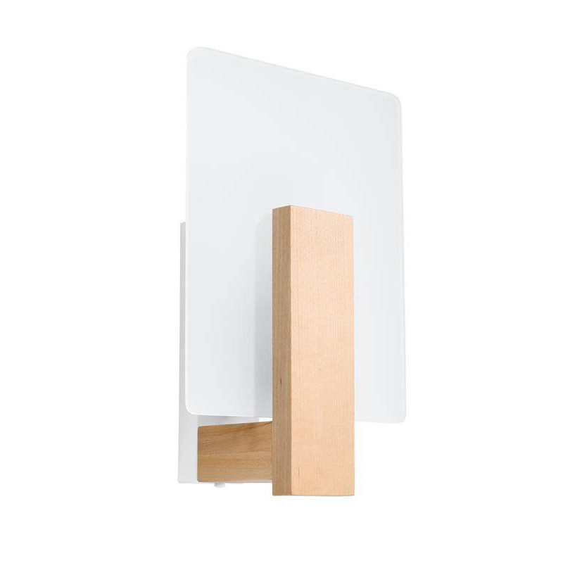 Applique murale LAPPO E14 - bois / blanc 