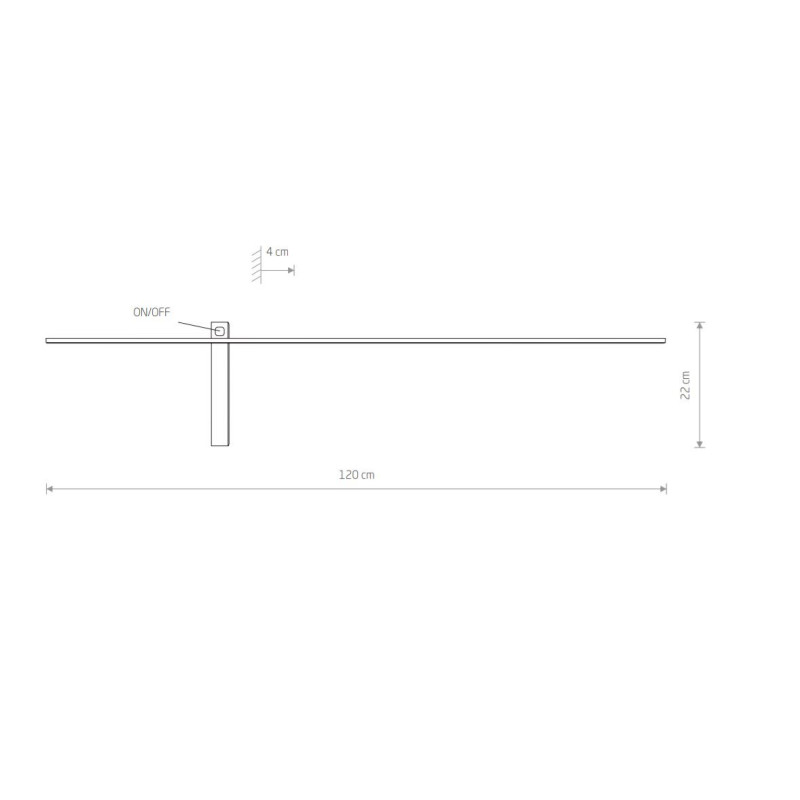 Applique IMPULSE LED L 15W 3000K IP23 - noir 