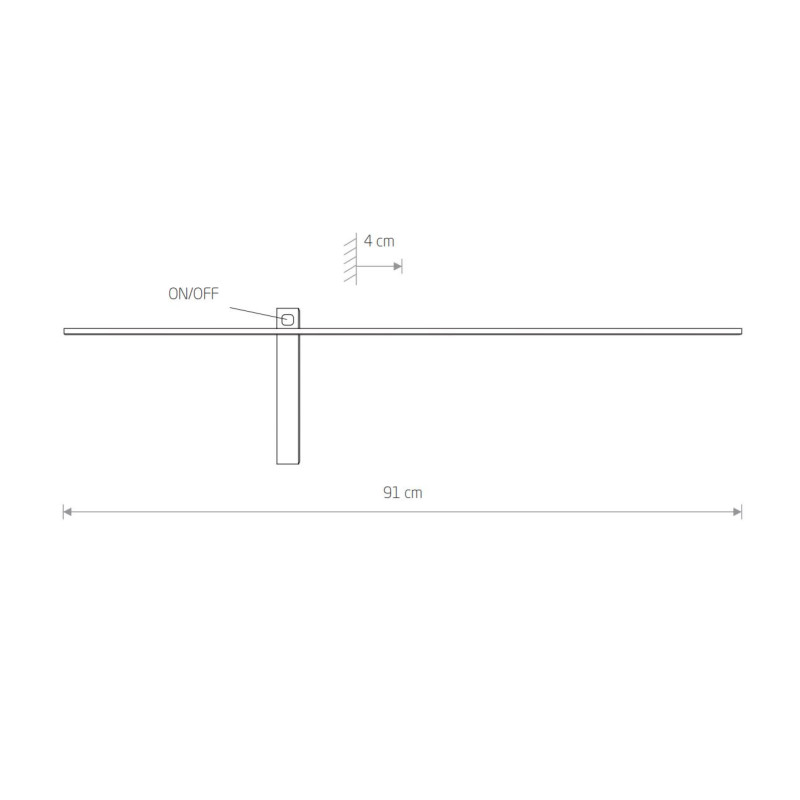 Applique IMPULSE LED M 10W 3000K IP23 - noir 