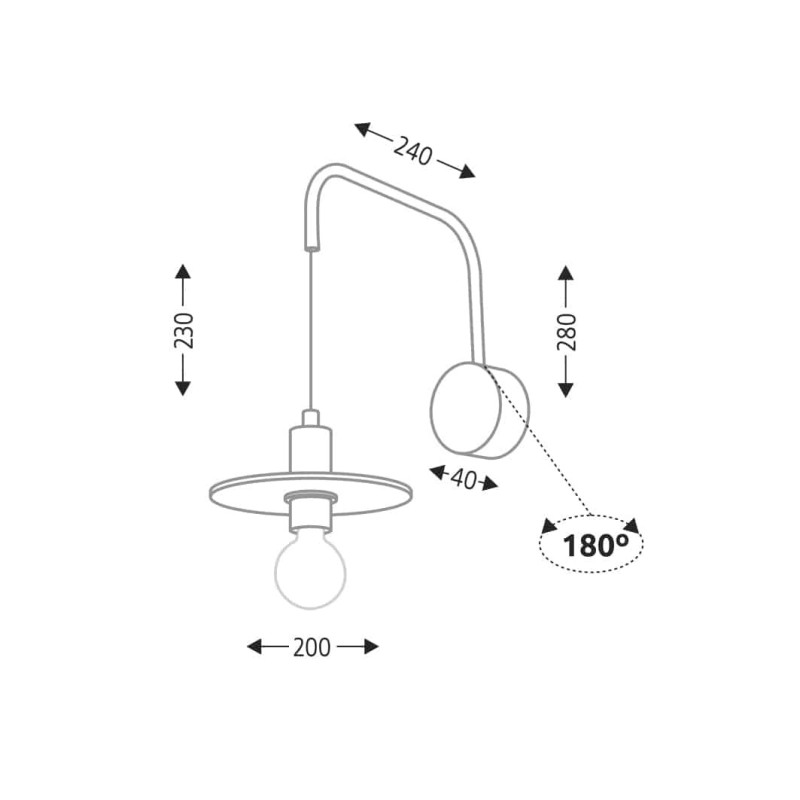 Applique IKEDA E27 - blanc 