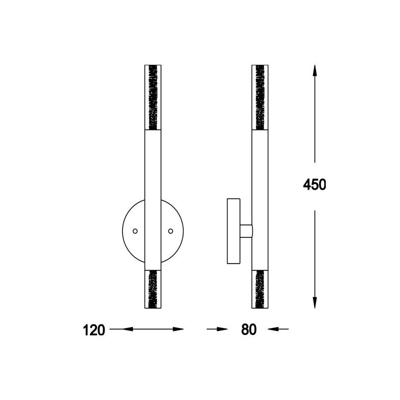 Applique haut/bas ONE LED 2x5W 3000K - or 