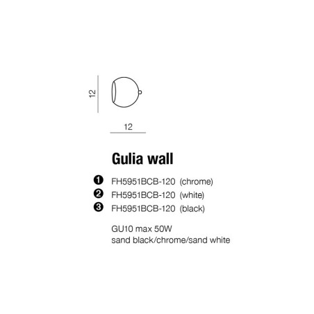 Applique Gulia GU10 - chrome 