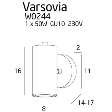 Applique VARSOVIA GU10 - laiton 