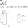 Applique murale TORO LED 8W 3000K - or 