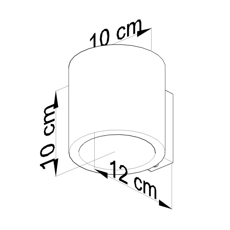 Applique ORBIS 1 G9 haut / bas - bois 