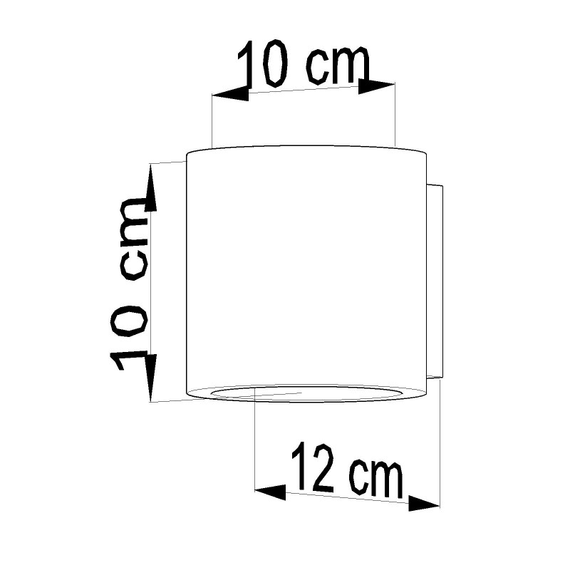 Applique ORBIS 1 G9 haut / bas - béton 