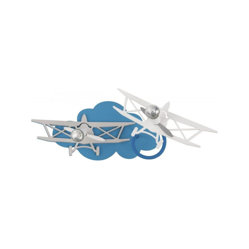 Applique PLANE II 2xGU10 - bleu / gris 