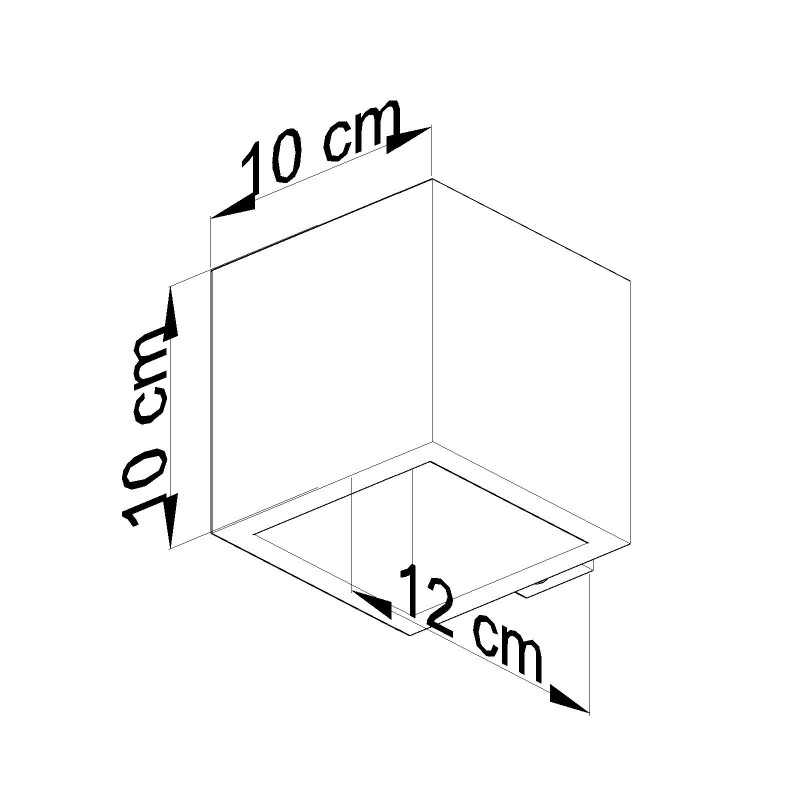 Applique QUAD 1 G9 haut / bas - bois 