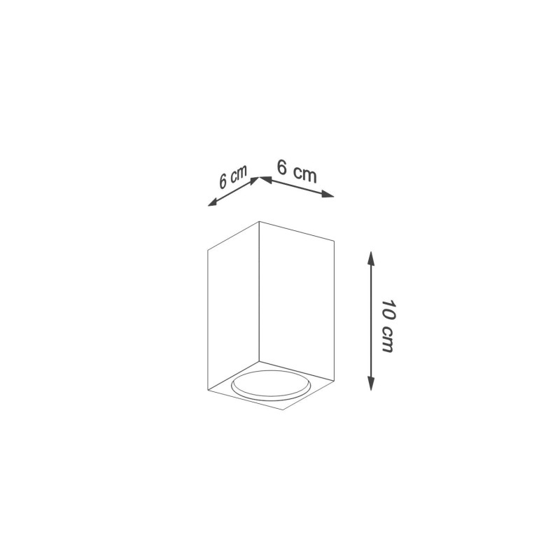 10 Downlight de surface KEKE GU10 - bois de chêne 