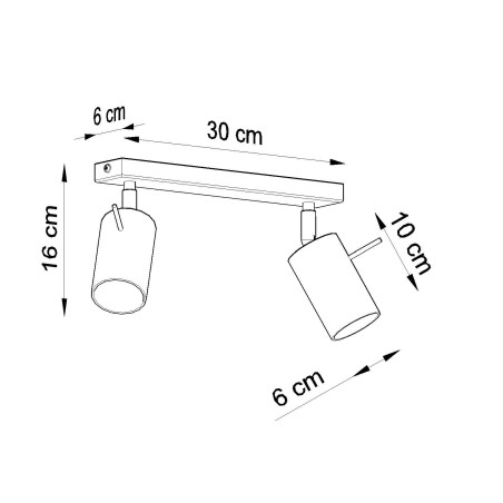 Applique & plafonnier RING 2xGU10 - chrome 