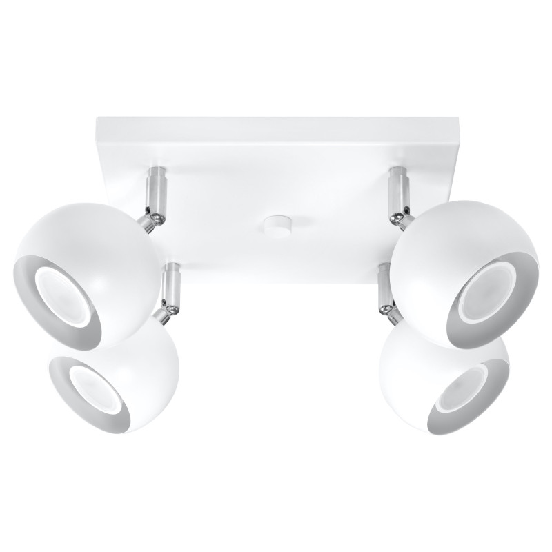 Applique et plafonnier OCULARE 4 GU10 - blanc 