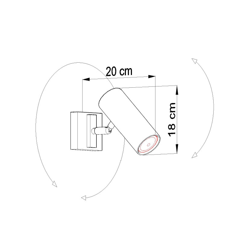 Applique et plafonnier DIREZIONE GU10 - blanc 