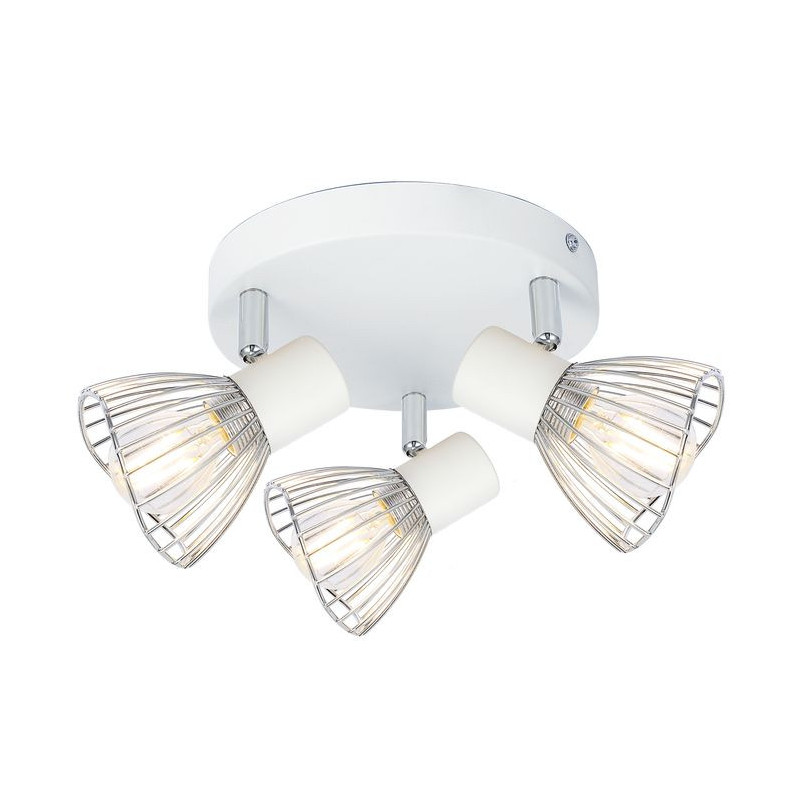 Applique et plafonnier FLY 3xE14 Plafond - blanc / chrome 