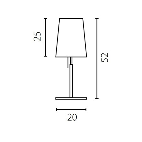 Lampe de chevet BELL E27 52cm - acier brossé 