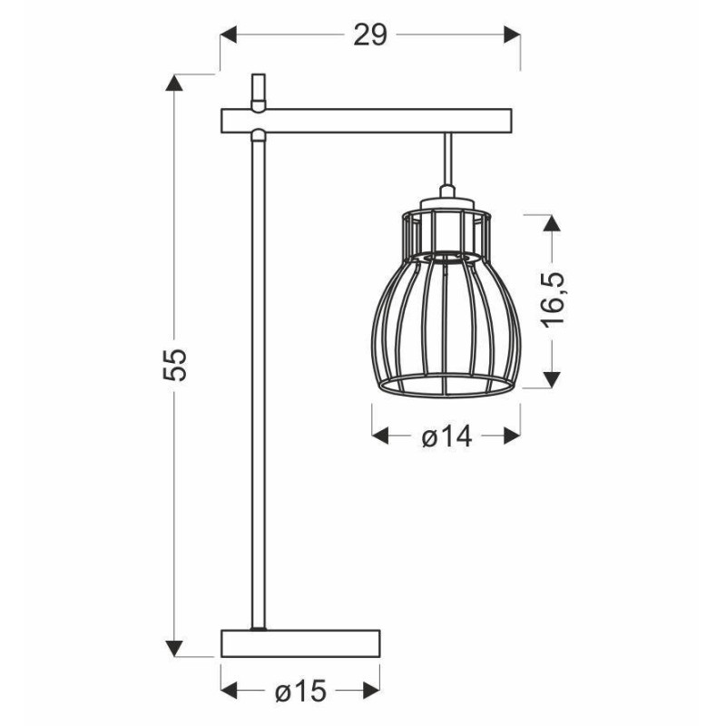 Lampe à poser BERNITA E27 - noir 