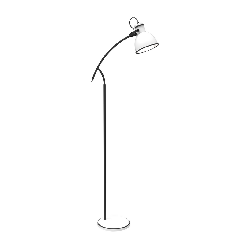 Lampadaire ZUMBA SZTYCA SKOS 1X40W E14 - blanc / noir 