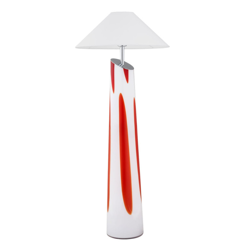 Lampadaire POLONIA 2xE27 - opale / rouge / chrome 