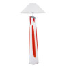 Lampadaire POLONIA 2xE27 - opale / rouge / chrome 