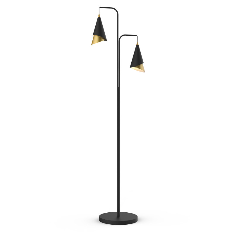 Lampadaire RAALTO LED 15W 3000K - noir / or 