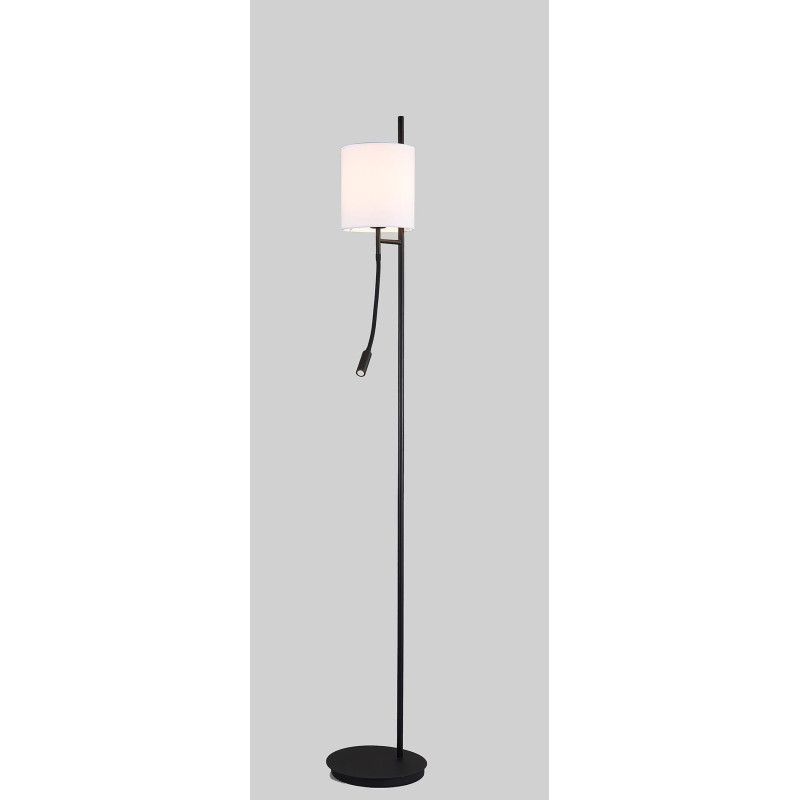 Lampadaire TOKYO E27 + LED 3W - noir / blanc 