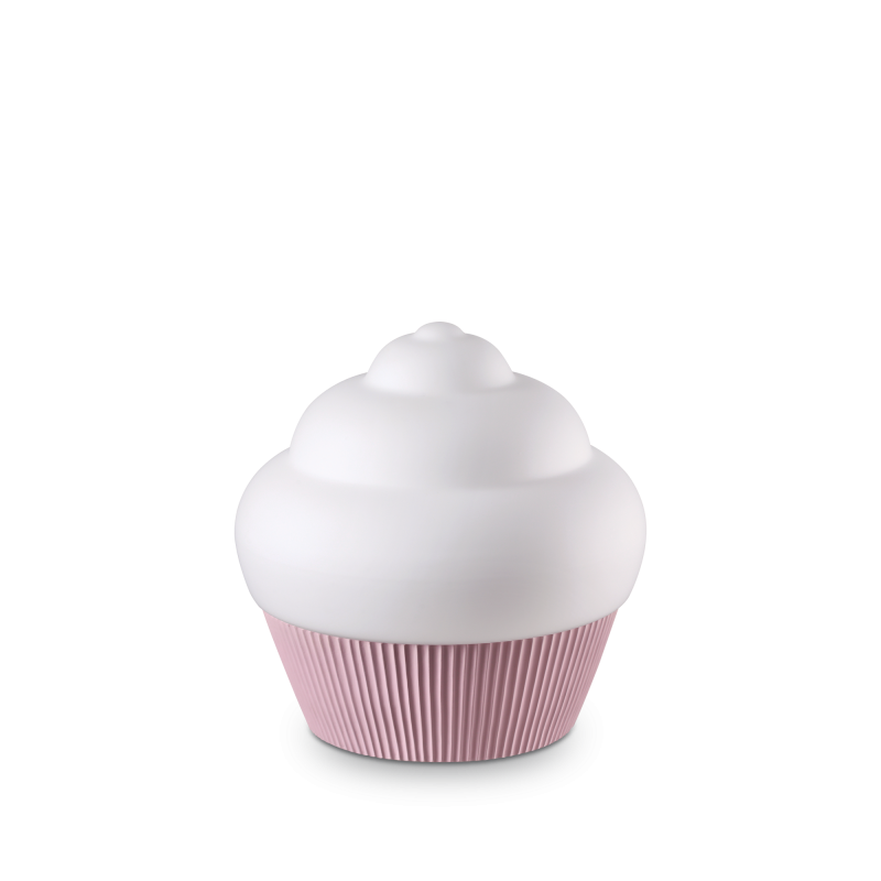 Lampe à poser CUPCAKE TL1 BIG E27 - rose / blanc 