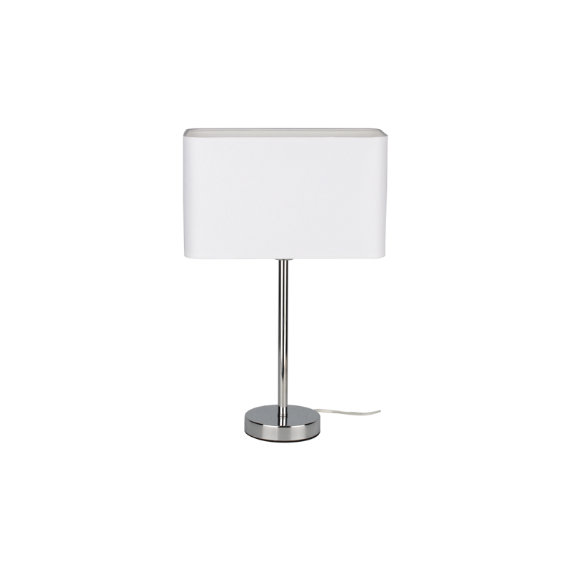 Lampe à poser CADRE E27 - chrome / blanc 