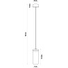 Suspension design BARREL 1xtube GU10 - bois / blanc