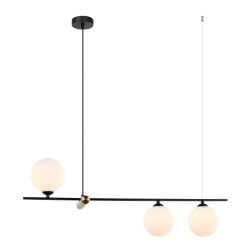 Lampe Suspendue design BARLETTA 3xG9 -noir / blanc
