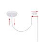 Lampe Suspendue design ATLANTA E27 - blanc / or