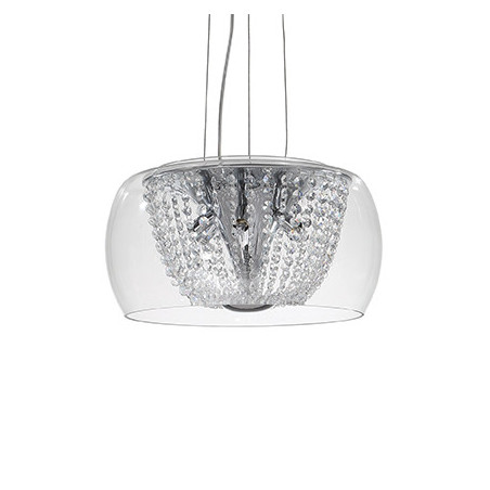 Lampe suspendue AUDI-61 SP6 G9 chrome Cristal