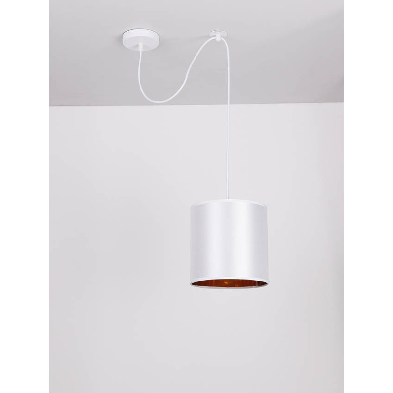 Lampe Suspendue design ATLANTA E27 - blanc / or