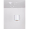 Lampe Suspendue design ATLANTA E27 - blanc / or