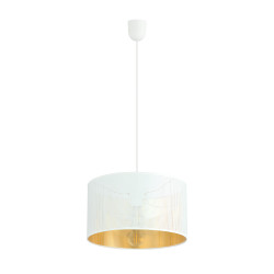 Lampe Suspendue design ASTON E27 - blanc / or