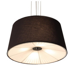 Lampe en suspension abat jour Design BALI 4xE27 - noir / chrome