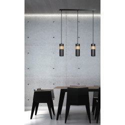 Lampe Suspendue design AKARI 3 NOIR 3xGU10 - noir