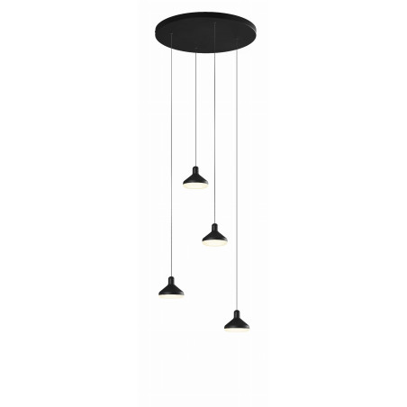 Lampe Design suspendue ANTARES LED 32W 3000K - noir / blanc