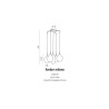 Suspension luminaire design AMBRE MILANO 5 5xG9 - transparent