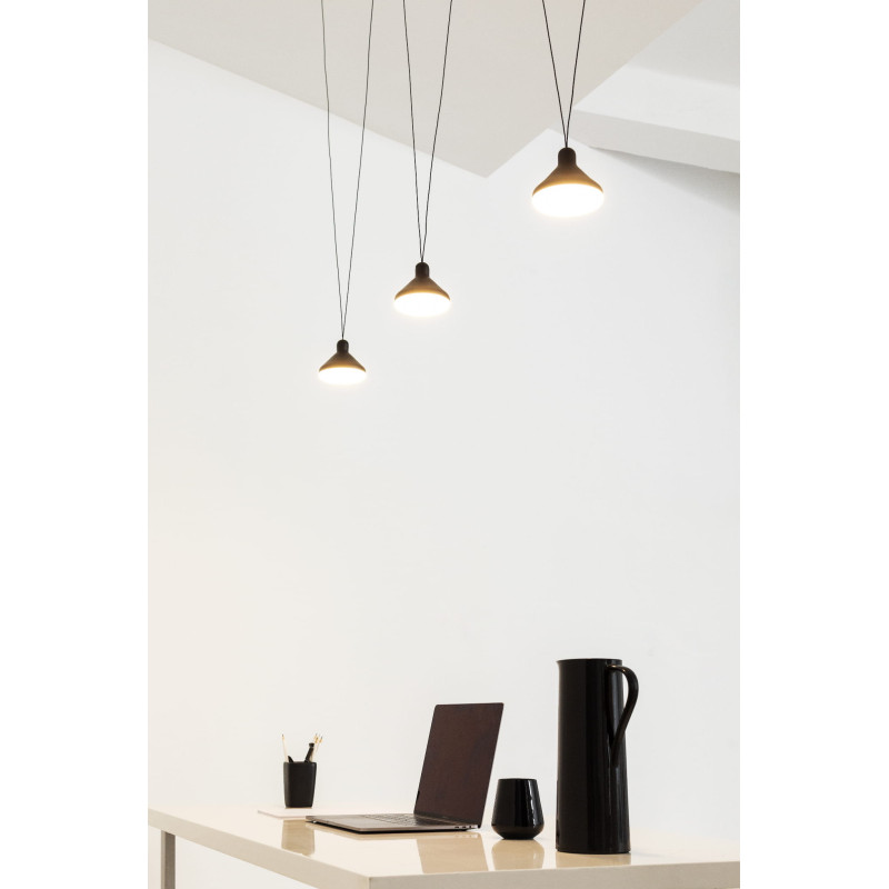 Lampe Design suspendue ANTARES LED 24W 3000K - noir / blanc